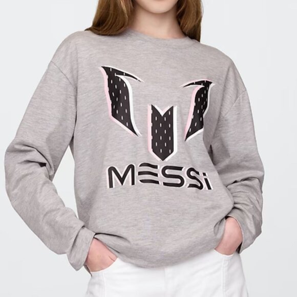 Kids Soccer Shirt, Messi Graphic Long Sleeve T-Shirt, Gap, NWT - Picture 4 of 5